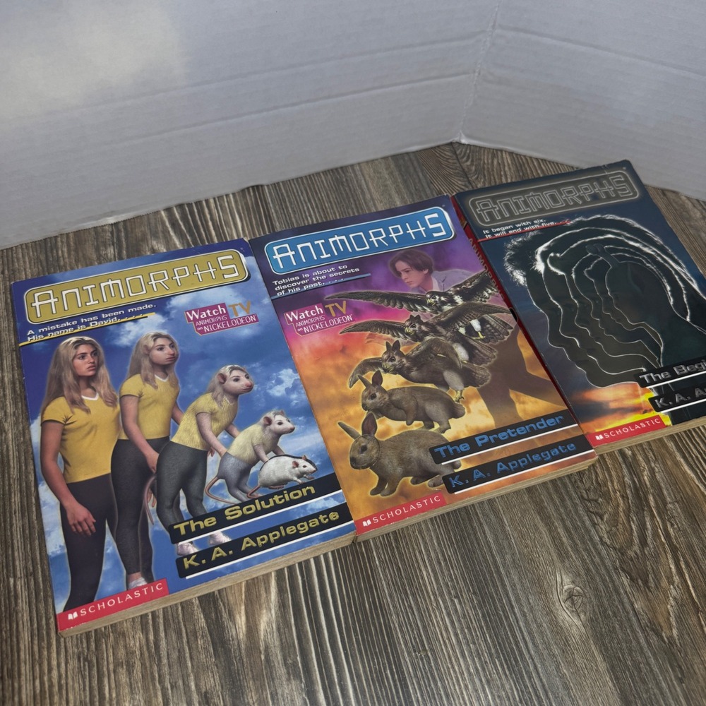 Animorphs Book Lot K.A. Applegate The Solution The Pretender The Beginning 3pk